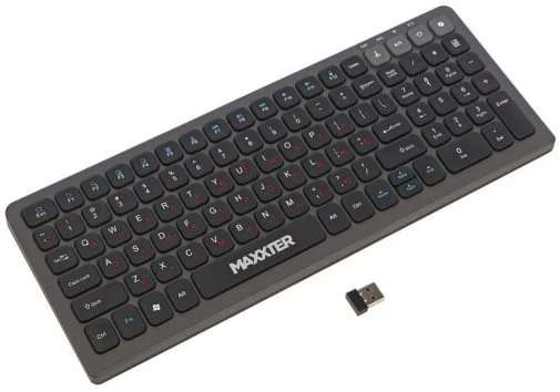 Фото: Клавіатура Maxxter KBW-C02B-UA Wireless Black/Grey № 10 | KTC