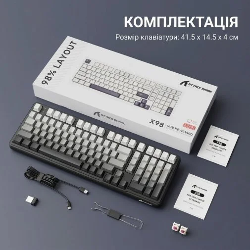 Фото: Клавіатура Attack Shark X98 Moonlight Night (X98ML_AS) № 19 | KTC