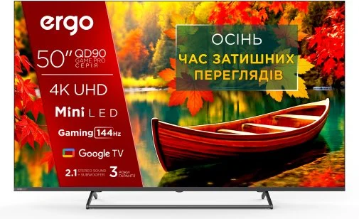 Фото: Телевізор QD-Mini LED Ergo 50MQD90 Game Pro (Google TV, Wi-Fi, 3840x2160) № 13 | KTC