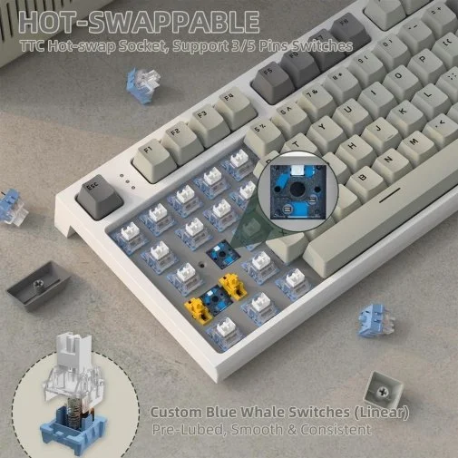 Фото: Клавіатура Attack Shark K86 Business Gray (K86BG_AS) № 15 | KTC