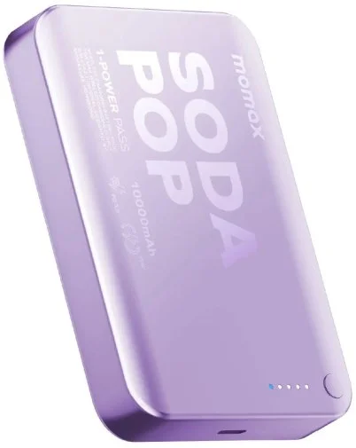 Фото: Батарея універсальна Momax 1-Power Pass 10000mAh 20W / Qi 15W Purple (IP166U) № 17 | KTC