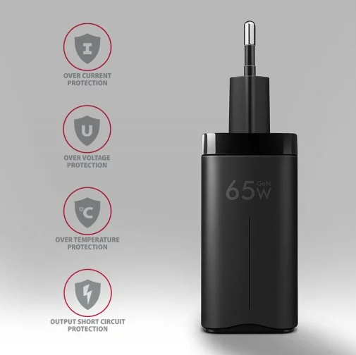 Фото: Зарядний пристрій Axagon ACU-DPQ65 PD QC3.0 GaN 65W Black № 14 | KTC