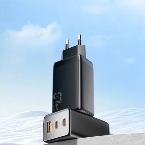 Фото: Зарядний пристрій Essager Ranges GaN 67W Black (ECT67W-LJB01-Z) № 15 | KTC