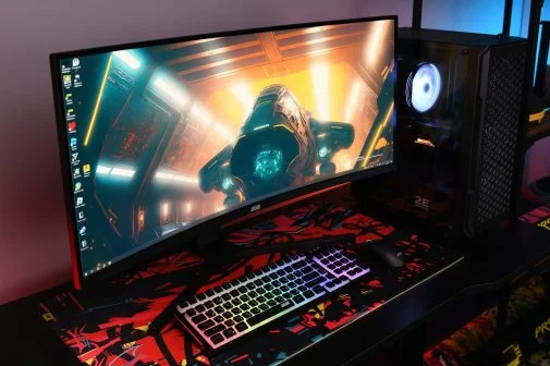 Фото: Монітор 2E R3426B Black (2E-R3426B-01.UA) - 34" VA / 3440x1440 / 200 Гц / AMD FreeSync / HAS № 33 | KTC