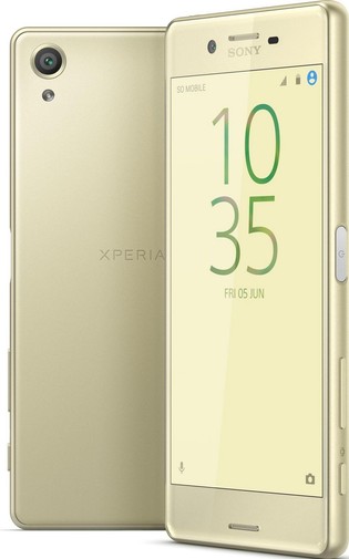 Смартфон Sony Xperia X F5122 / 2SIM золотий екран і задня сторона