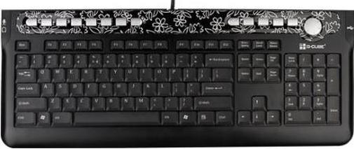 Клавіатура G-Cube GKBW-5 SG Slim чорна/біла
