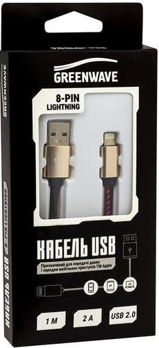 Кабель USB GREENWAVE DC-IP-102LR AM / Lightning 1 м чорний