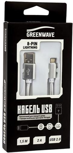 Кабель USB GREENWAVE DC-IP-152NR AM / Lightning 8pin 1 м білий