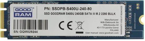 Твердотільний накопичувач GOODRAM S400U 240GB SSDPR-S400U-240-80