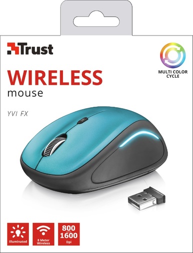 Миша Trust Yvi FX Wireless Blue (22334)