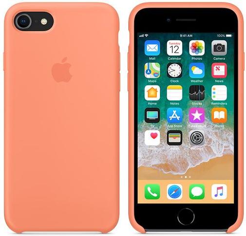 for Apple iPhone 8 - Silicone Case Peach