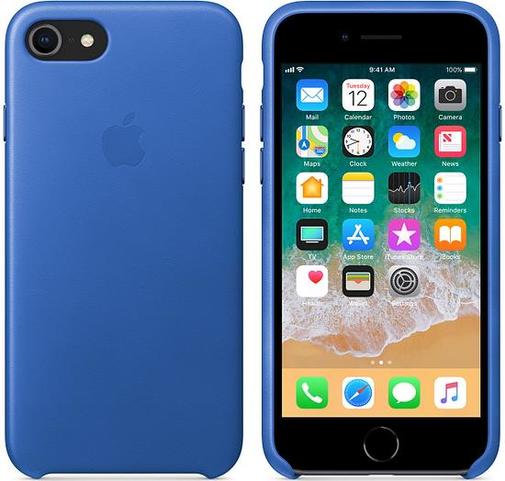 for iPhone 7/8 - Leather Case Electric Blue