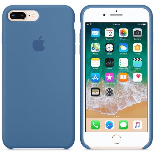 Чохол HCopy for iPhone 8 Plus - Silicone Case Denim Blue (ASC8DE)