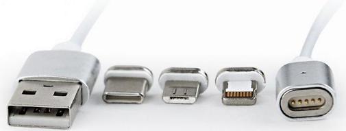 Кабель USB 2.0 (BM/Lightning/MicroB/TypeC) 1м, Cablexpert Black