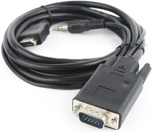 Перехідник-конвертер HDMI to VGA/audio Cablexpert 3m. Black