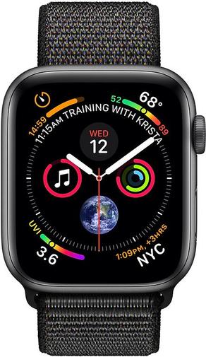 Смарт годинник Apple Watch Series 4 GPS 44mm Space Grey Aluminium with Black Sport Loop (MU6E2)