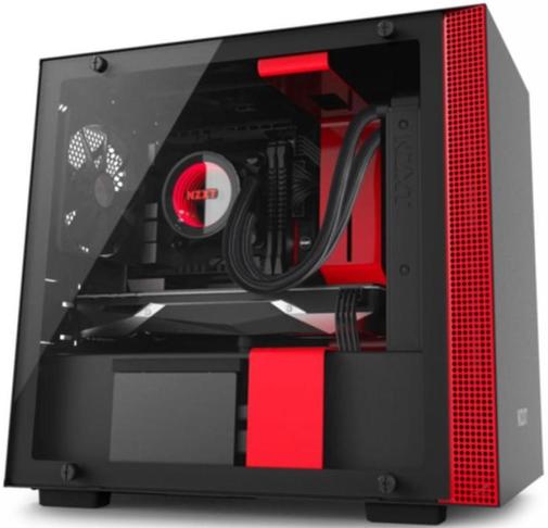 Корпус для ПК NZXT H200i Black/ Red (CA-H200W-BR)