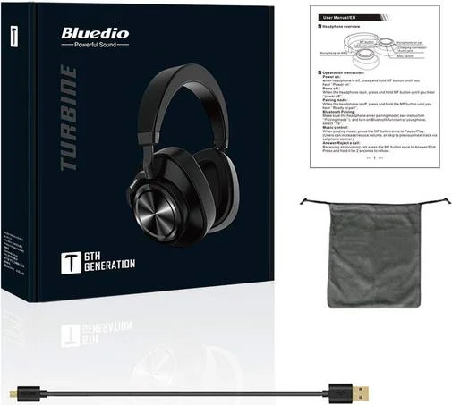 Фото: Гарнітура Bluedio T6 Black № 12 | KTC