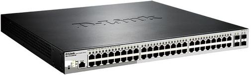 Switch, 52 ports, D-Link DGS-1210-52MP/ME, 48x100/1000Mbps PoE, 4xSFP, L2 Керований