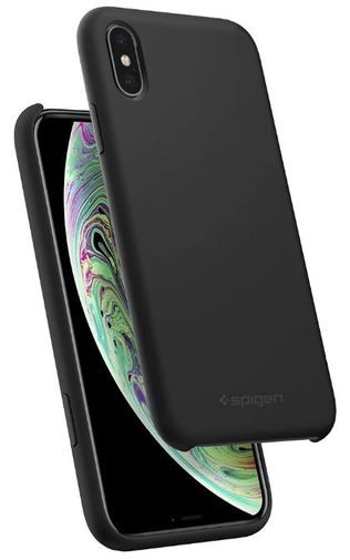 Чохол Spigen for iPhone Xs/X - Silicone Fit Black (063CS25651)