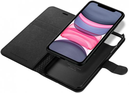 Чохол-книжка Spigen для Apple iPhone 11 - Wallet S Saffiano Black