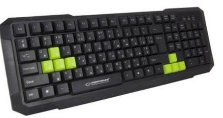 Клавіатура, Esperanza EGK102 USB, Green