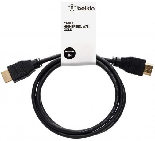 Кабель HDMI to HDMI 1м, Belkin High Speed Ethernet, Black