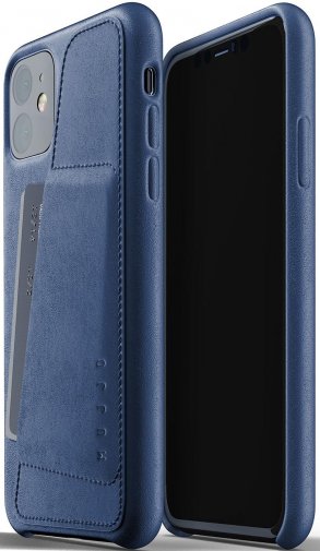 Чохол-накладка MUJJO для iPhone 11 - Full Leather Wallet, Monaco Blue
