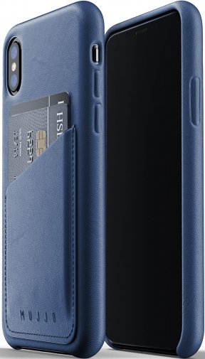 Чохол-накладка MUJJO для iPhone XS - Full Leather Wallet, Blue