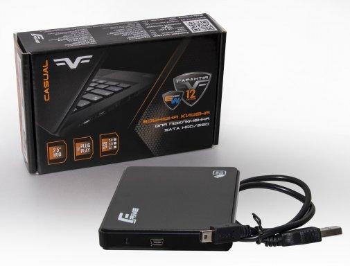 Кишеня зовнішня Frime HDD/SSD Plastic USB2.0 Black (FHE10.25U20)