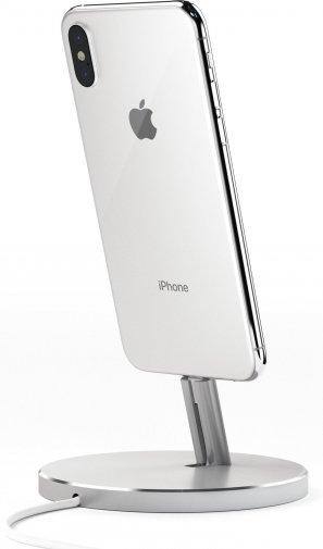 Док-станція Satechi Aluminum Lightning Charging Stand for Apple iPhone Silver (ST-AIPDS)