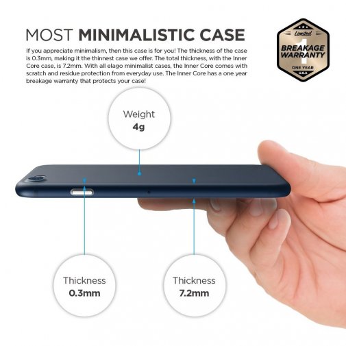 Чохол Elago for Apple iPhone 8/7/SE - Inner Core Case Jean Indigo (ES7SIC-JIN)