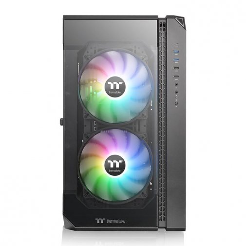 ATX, Thermaltake View 51 TG ARGB, NoPSU, Fan 1x12cm, 2x20cm, 2xUSB2.0, 2xUSB3.0, 1xType-C, Black, прозора бока стінка