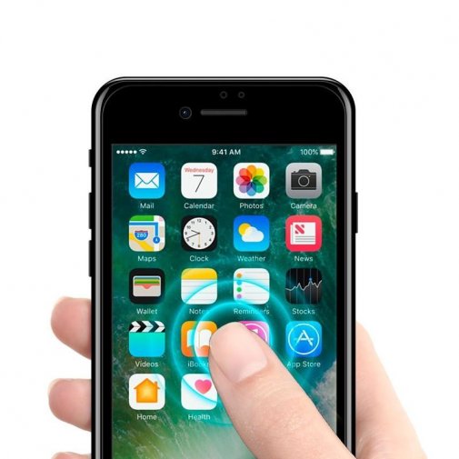 Захисне скло Spigen for Apple iPhone 8/7/SE - Full Cover Black (042GL20425)