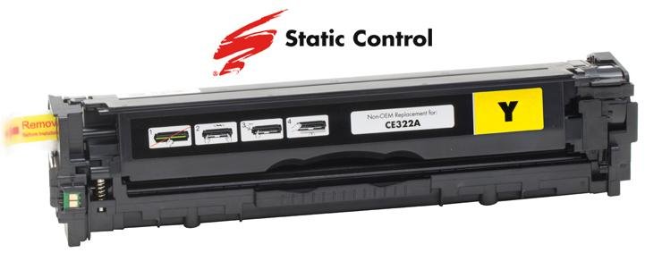 Совместимый картридж Static Control HP CLJP CE322A (128A) Yellow (002-01-SE322A)