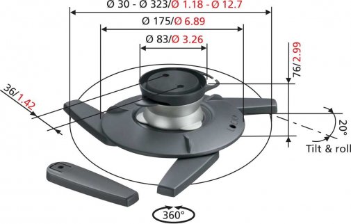 Кронштейн стельовий Vogels EPС 6545 Black (8027454)