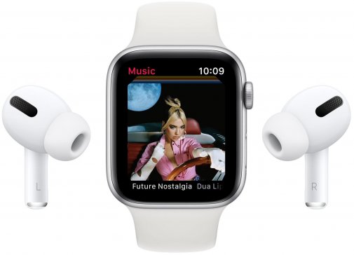 Смарт годинник Apple Watch Series SE GPS 44mm Silver Aluminium Case with White Sport Band (MYDQ2)