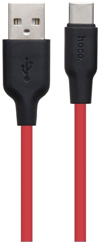 Кабель Hoco X21 Plus Silicone AM / Type-C 0.25m Black/Red (X21 Type-C Black/Red)