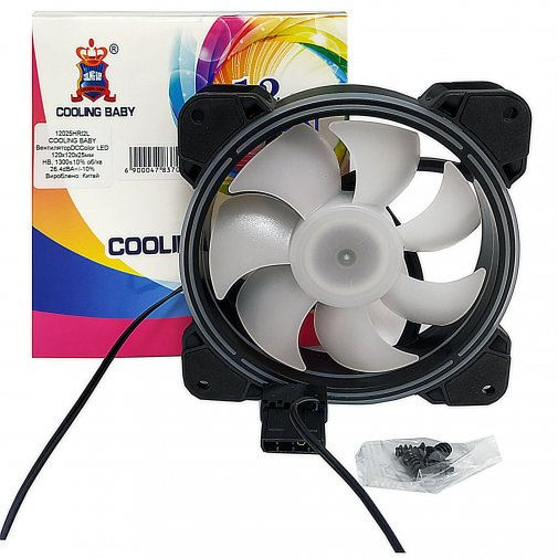 Вентилятор для корпуса Cooling Baby 3D-Spectrum HB (12025HRI2L)