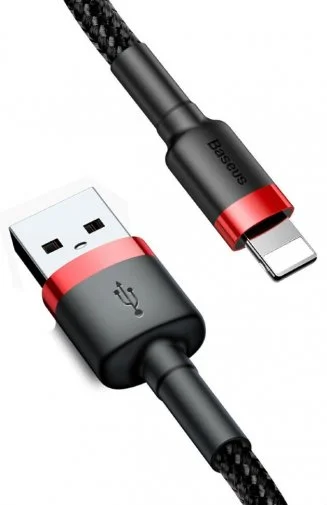 Фото: Кабель Baseus Cafule 2.4A AM / Lightning 0.5m Black/Red (CALKLF-A19) № 14 | KTC