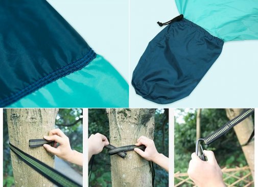 Гамак Xiaomi Early Wind Outdoor Parachute Cloth Hammock Blue