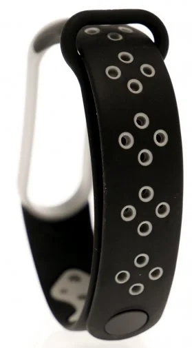 Фото: Ремінець Mijobs Mi Band 5 - Silicon SPORT Black/Grey № 6 | KTC