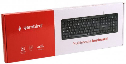 Клавіатура мультимедійна Gembird KB-UM-106-UA Black