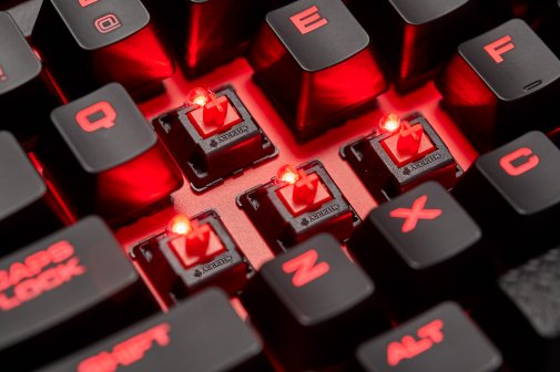 Клавіатура Corsair K63 Cherry MX Red LED RU USB Black (CH-9115020-RU)
