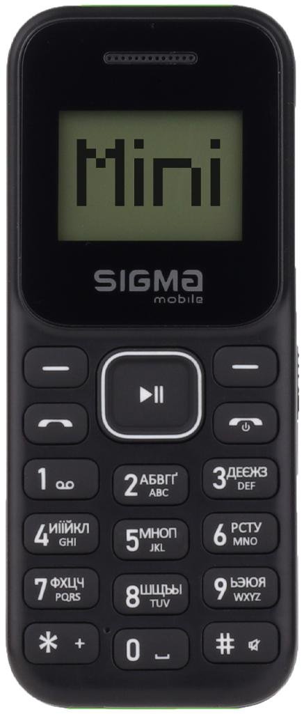 Мобільний телефон SIGMA X-style 14 Mini Black/Green
