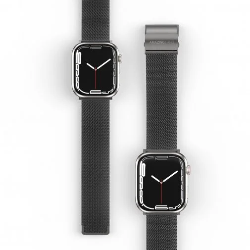 Фото: Ремінець AMAZINGthing for Apple Watch 41/40/38mm - Titan Metal Black (ATS7TM41GB) № 10 | KTC