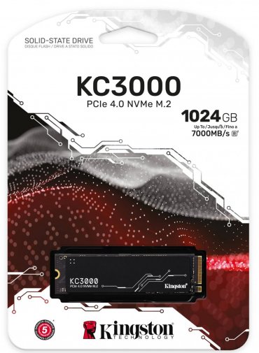 SSD-накопичувач Kingston KC3000 2280 PCIe 4.0 NVMe 1TB (SKC3000S/1024G)