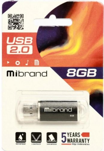 Флешка USB Mibrand Cougar 8GB Black (MI2.0/CU8P1B)