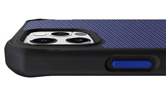 Чохол iTSkins for iPhone 12/12 Pro - Hybrid Carbon Blue (AP3P-HYBFS-BCBU)