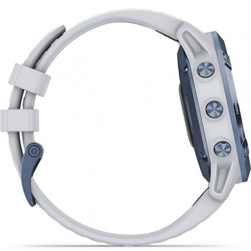 Смарт годинник Garmin Fenix 6 Pro Solar Edition Mineral Blue with Whitestone Band (010-02410-19)